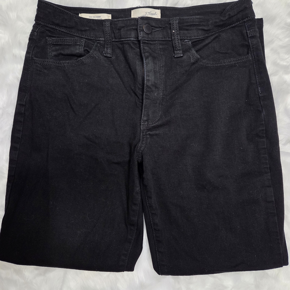 Trendy Womans Black Denim pants universal Threads Size 10